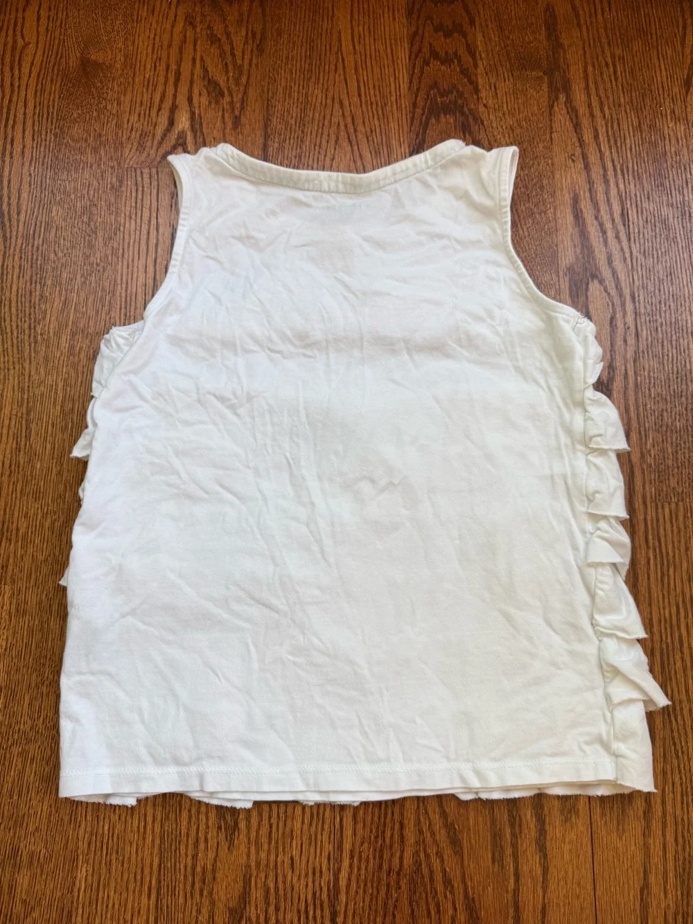 Mini Boden White Ruffle Tiered Sleeveless Top 11-12 Years - Picture 2 of 4